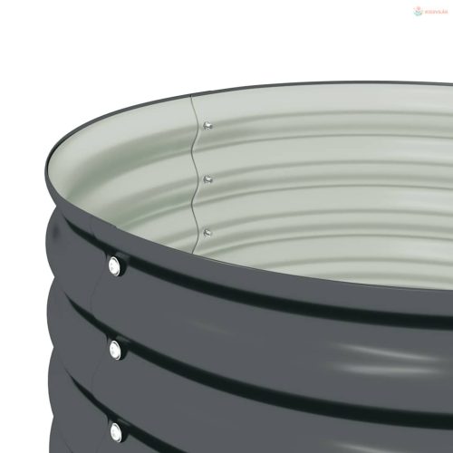 Szürke horganyzott acél kerti magaságyás 80 x 80 x 81 cm