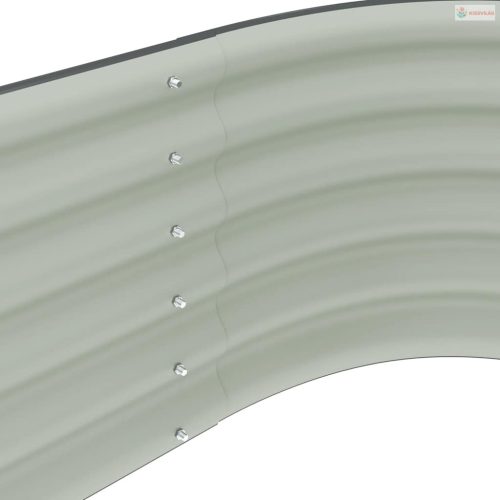 Szürke horganyzott acél kerti magaságyás 320 x 80 x 44 cm