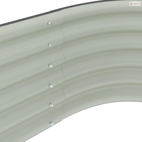 Szürke horganyzott acél kerti magaságyás 240 x 80 x 44 cm