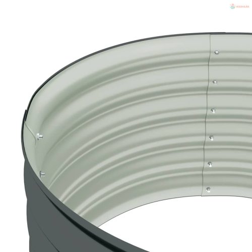 Szürke horganyzott acél kerti magaságyás 80 x 80 x 44 cm