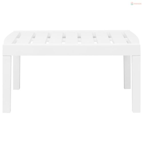 3-részes fehér műanyag kerti bútorszett