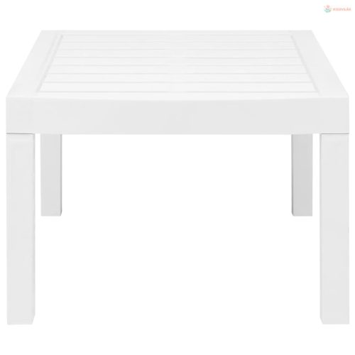 3-részes fehér műanyag kerti bútorszett