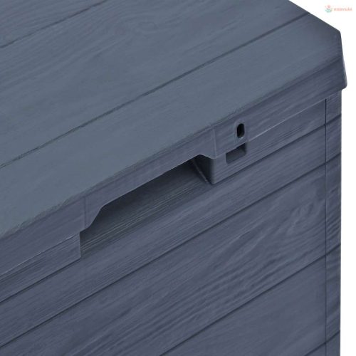 Antracitszürke kerti tárolóláda 90 L