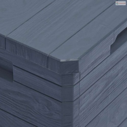 Antracitszürke kerti tárolóláda 90 L