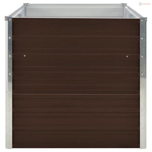 Barna kerti magaságyás horganyzott acélból 160 x 80 x 77 cm