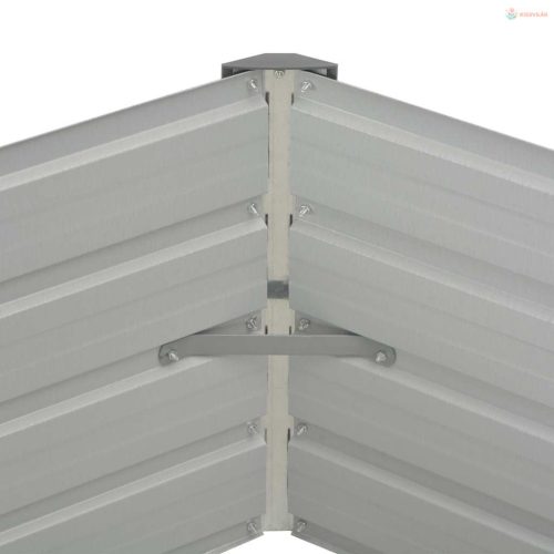 Barna kerti magaságyás horganyzott acélból 129 x 129 x 45 cm