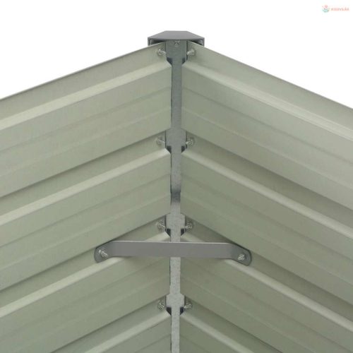 Barna kerti magaságyás horganyzott acélból 100 x 100 x 77 cm