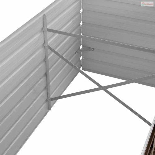 Barna horganyzott acél kerti magaságyás 240 x 80 x 45 cm