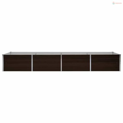 Barna horganyzott acél kerti magaságyás 320 x 80 x 45 cm