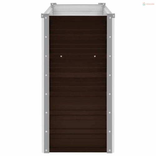 Barna horganyzott acél kerti magaságyás 160 x 40 x 77 cm