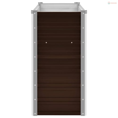 Barna horganyzott acél kerti magaságyás 100 x 40 x 77 cm