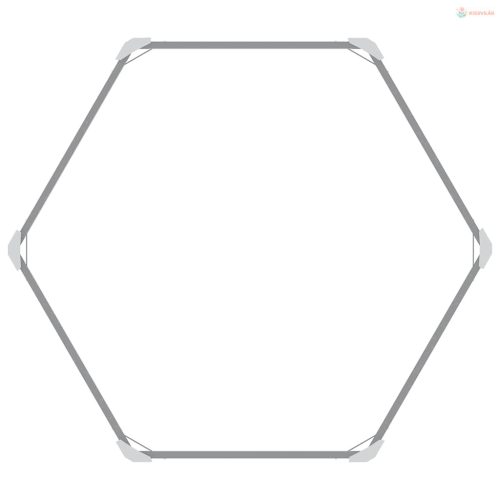 Barna horganyzott acél kerti magaságyás 129 x 129 x 77 cm