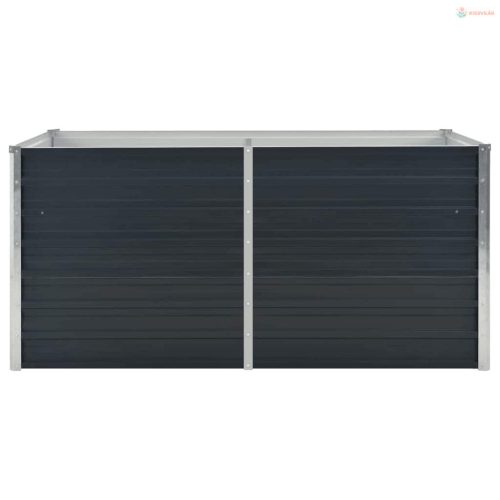 Antracitszürke horganyzott acél kerti magaságyás 160x80x77 cm