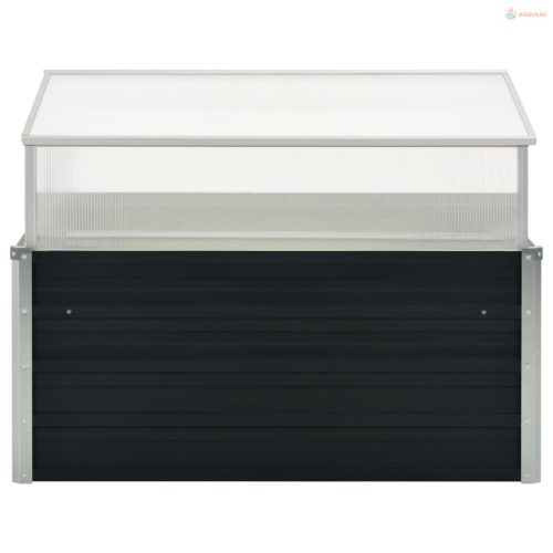 Antracitszürke horganyzott acél melegház 100 x 100 x 77 cm