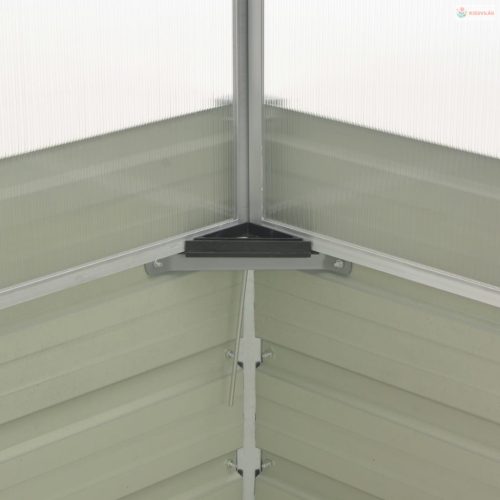 Antracitszürke horganyzott acél melegház 100 x 100 x 77 cm