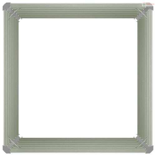 Antracitszürke horganyzott acél kerti magaságyás 100x100x77 cm