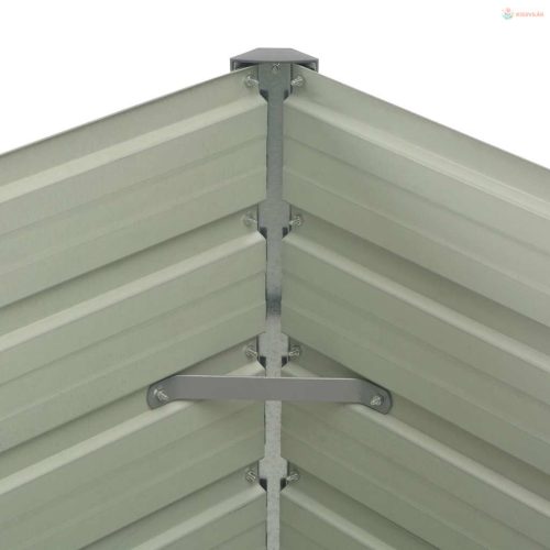 Antracitszürke horganyzott acél kerti magaságyás 100x100x77 cm