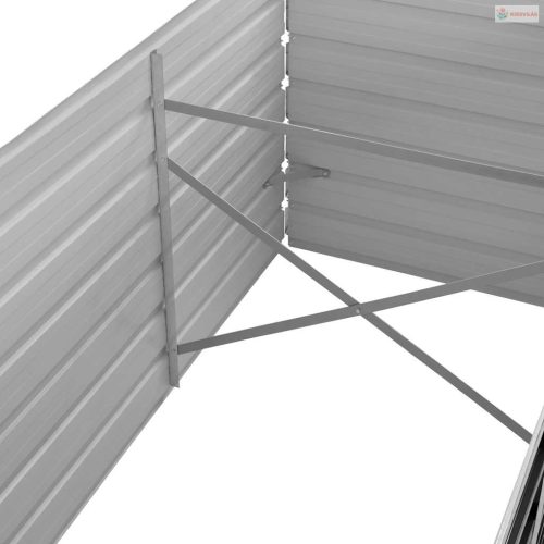 Antracitszürke horganyzott acél kerti magaságyás 240x80x77 cm