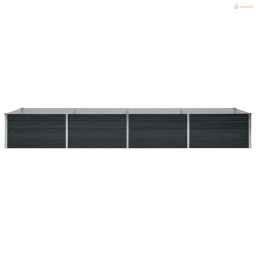 Antracitszürke horganyzott acél kerti magaságyás 320x80x45 cm