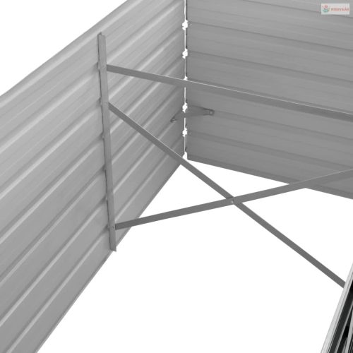 Antracitszürke horganyzott acél kerti magaságyás 320x80x45 cm