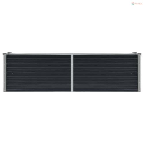 Antracitszürke horganyzott acél kerti magaságyás 160x40x45 cm