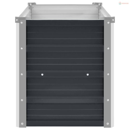 Antracitszürke horganyzott acél kerti magaságyás 100x40x45 cm