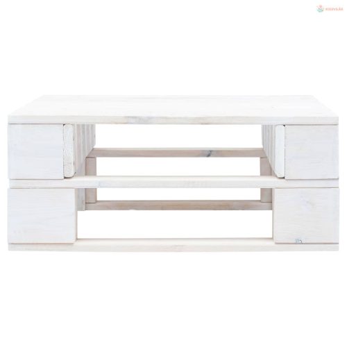 Fehér fa kerti raklapzsámoly