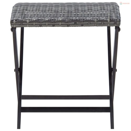 Szürke összecsukható polyrattan ülőke