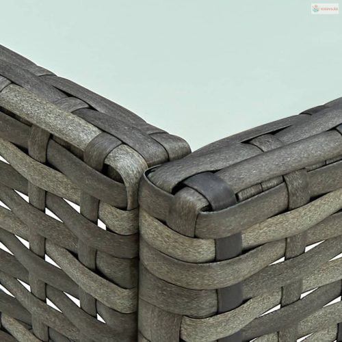 4 részes szürke polyrattan kerti ülőgarnitúra párnákkal