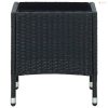 Fekete polyrattan kerti asztal 40 x 40 x 45 cm
