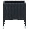 Fekete polyrattan kerti asztal 40 x 40 x 45 cm