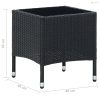 Fekete polyrattan kerti asztal 40 x 40 x 45 cm