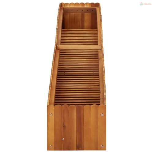 Tömör akácfa kerti magaságyás 200 x 30 x 25 cm