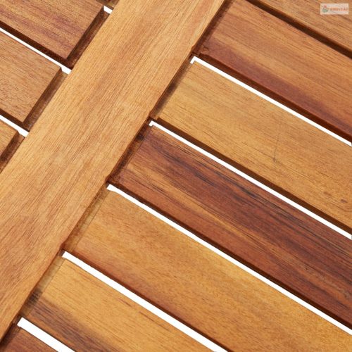 Tömör akácfa összecsukható kerti dohányzóasztal 40 x 40 x 40 cm