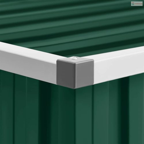 Zöld horganyzott acél kerti fészer 195 x 198 x 159 cm