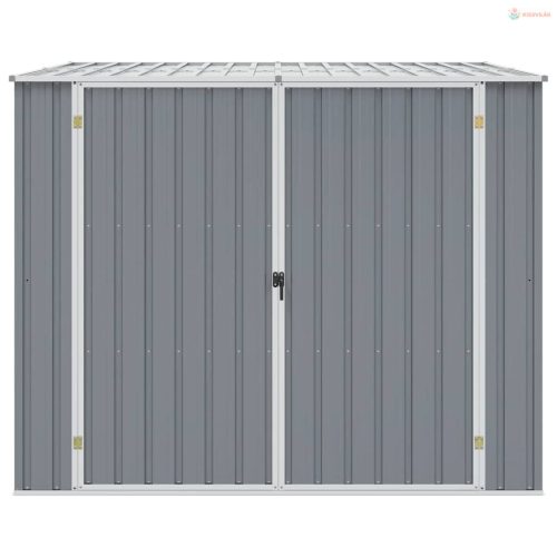 Szürke horganyzott acél kerti fészer 195 x 198 x 159 cm