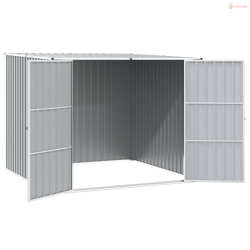 Szürke horganyzott acél kerti fészer 195 x 198 x 159 cm