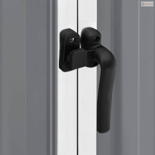 Szürke horganyzott acél kerti fészer 195 x 198 x 159 cm