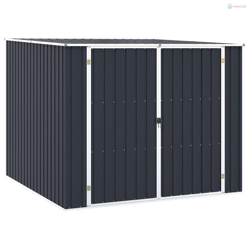 Antracitszürke horganyzott acél kerti fészer 195 x 198 x 159 cm