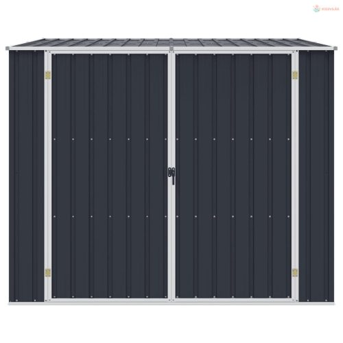 Antracitszürke horganyzott acél kerti fészer 195 x 198 x 159 cm