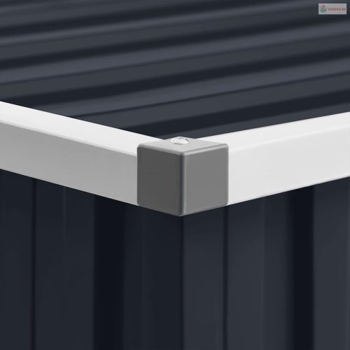 Antracitszürke horganyzott acél kerti fészer 195 x 198 x 159 cm