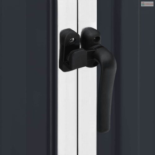 Antracitszürke horganyzott acél kerti fészer 195 x 198 x 159 cm