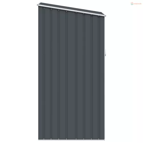 Antracitszürke horganyzott acél kerti fészer 87 x 98 x 159 cm