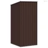 Barna horganyzott acél kerti fészer 87 x 98 x 159 cm