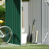 Zöld horganyzott acél kerti tűzifatároló 245 x 98 x 159 cm