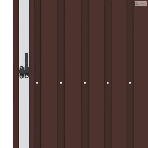 Barna horganyzott acél kerti tűzifatároló 245 x 98 x 159 cm