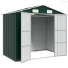 Zöld horganyzott acél kerti fészer 205 x 129 x 183 cm