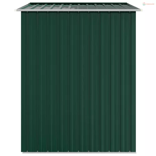 Zöld horganyzott acél kerti fészer 205 x 129 x 183 cm