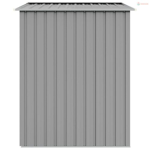 Szürke horganyzott acél kerti fészer 205 x 129 x 183 cm