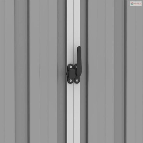 Szürke horganyzott acél kerti fészer 205 x 129 x 183 cm